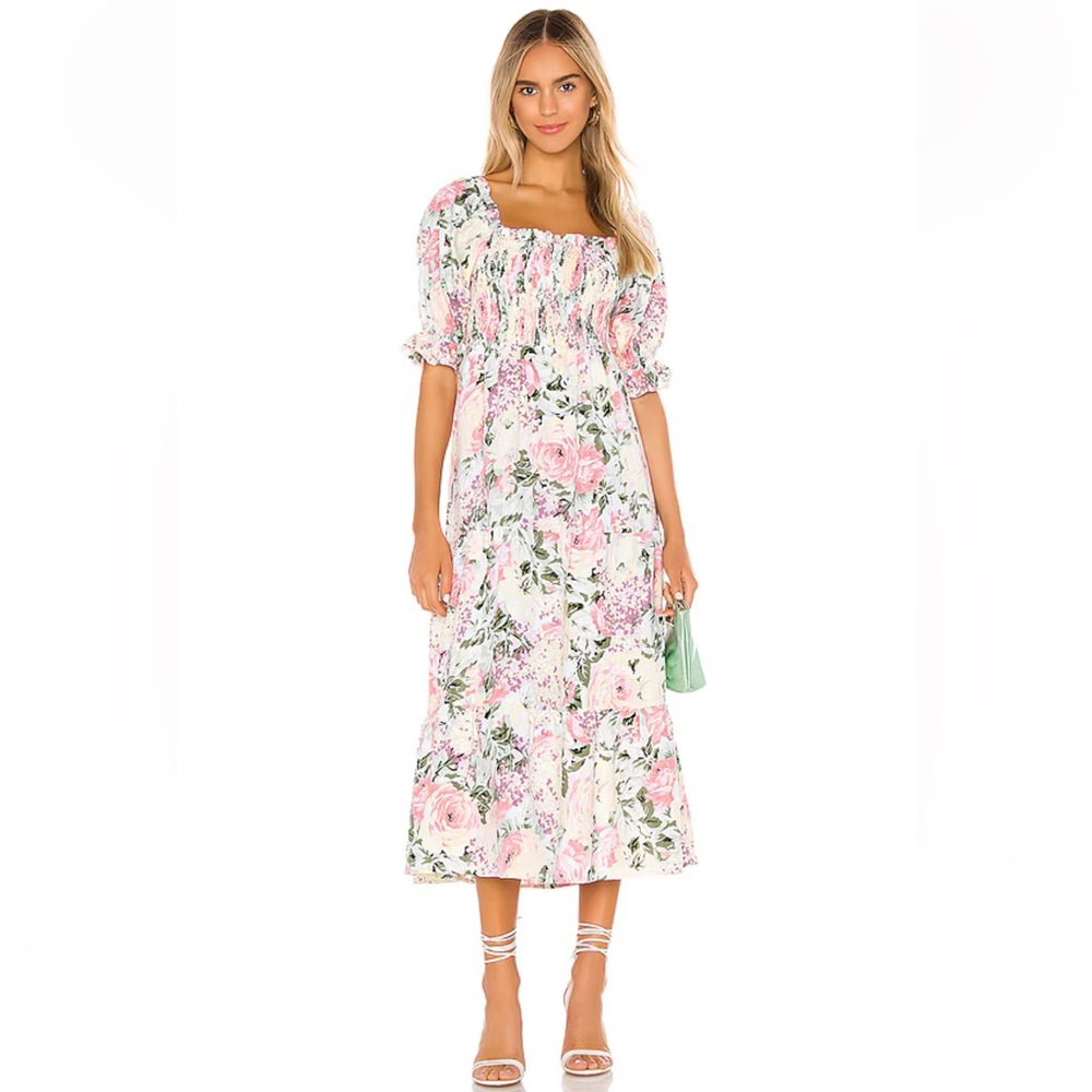 FAITHFULL THE BRAND De Christin Midi Dress Venissa Floral